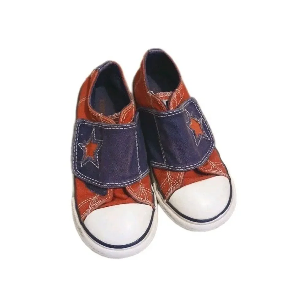 Converse All Star Toddler Shoes Size 9 Red & White & Blue Low Tops Patriotic